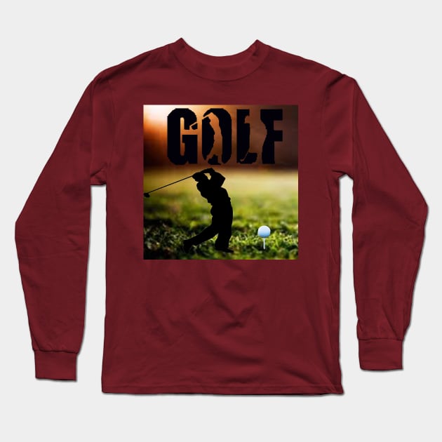 Golf-Waleed Long Sleeve T-Shirt by Waleed Mahmud